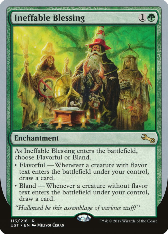 Ineffable Blessing ("choose Flavorful or Bland") [Unstable] | Devastation Store