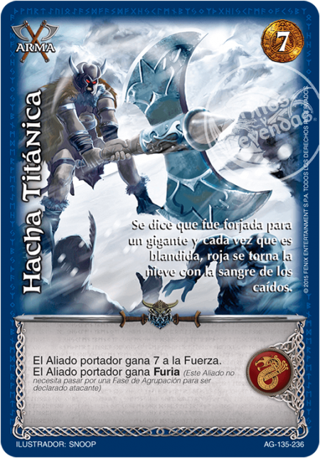 (AG-135-236) Hacha Titánica – Cortesano - Devastation Store | Devastation Store
