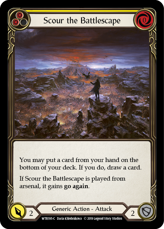 Scour the Battlescape (Yellow) [WTR195-C] Alpha Print Rainbow Foil - Devastation Store | Devastation Store