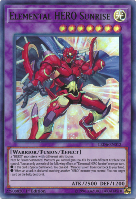 Elemental Hero Sunrise [LED6-EN012] Ultra Rare | Devastation Store