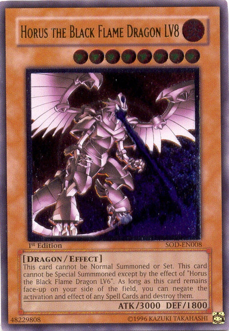 Horus the Black Flame Dragon LV8 [SOD-EN008] Ultimate Rare | Devastation Store