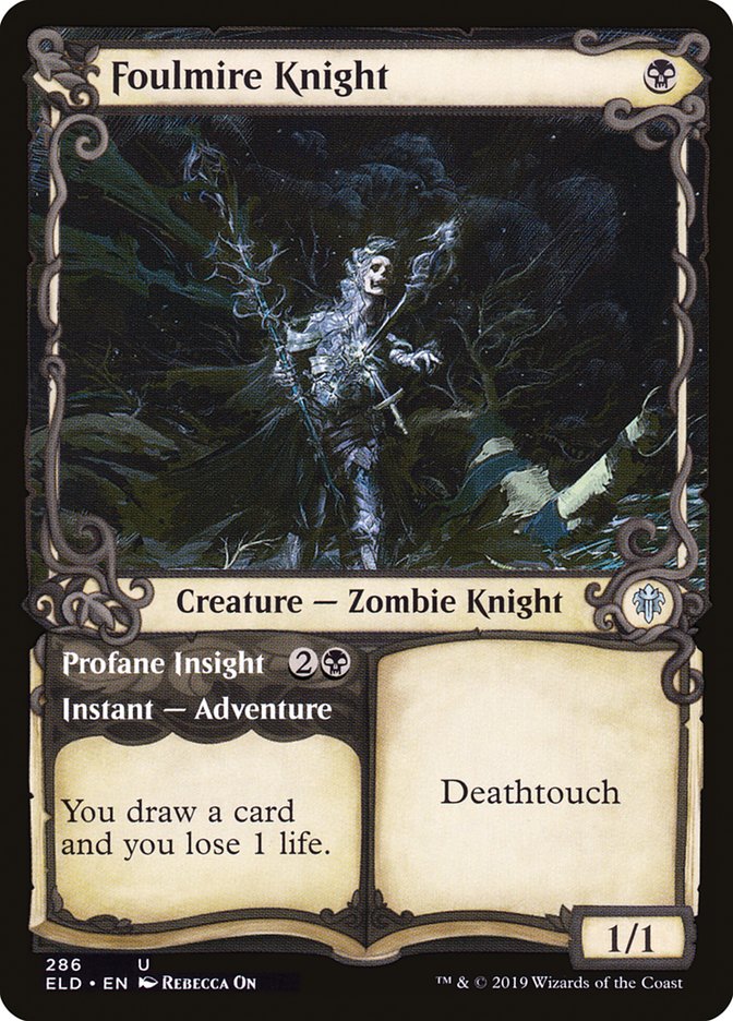 Foulmire Knight // Profane Insight (Showcase) [Throne of Eldraine] | Devastation Store