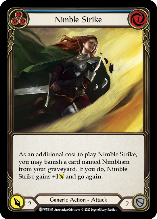 Nimble Strike (Blue) [WTR187] Unlimited Edition Rainbow Foil - Devastation Store | Devastation Store