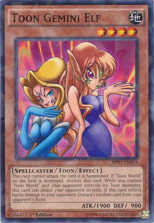 Toon Gemini Elf [BP03-EN014] Shatterfoil Rare | Devastation Store