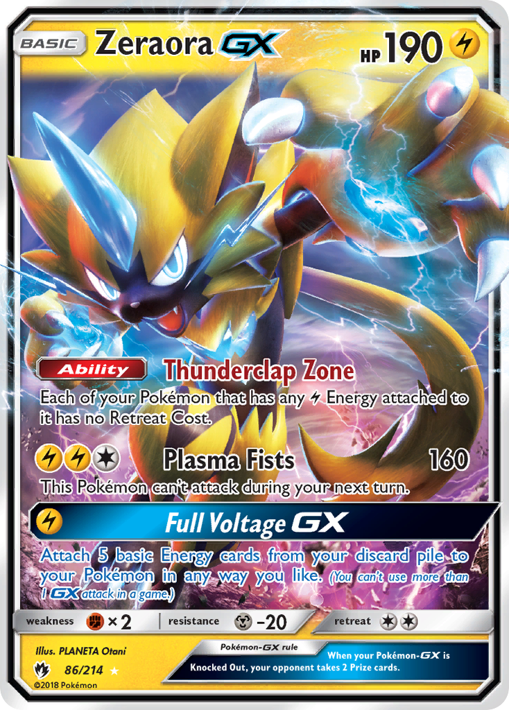 Zeraora GX (86/214) [Sun & Moon: Lost Thunder] | Devastation Store