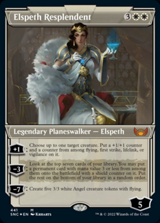 Elspeth Resplendent (Showcase Art Deco Foil Etched) [Streets of New Capenna] | Devastation Store