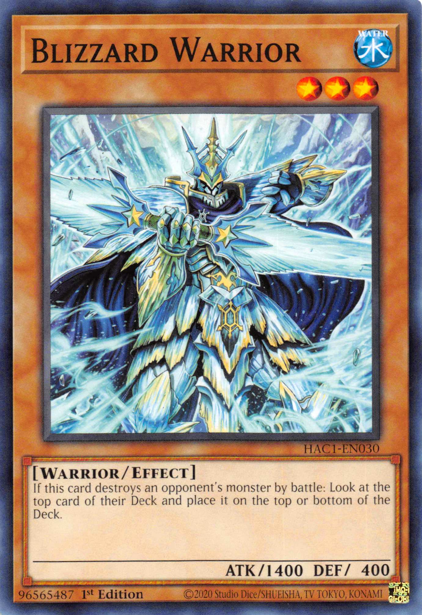 Blizzard Warrior (Duel Terminal) [HAC1-EN030] Parallel Rare | Devastation Store