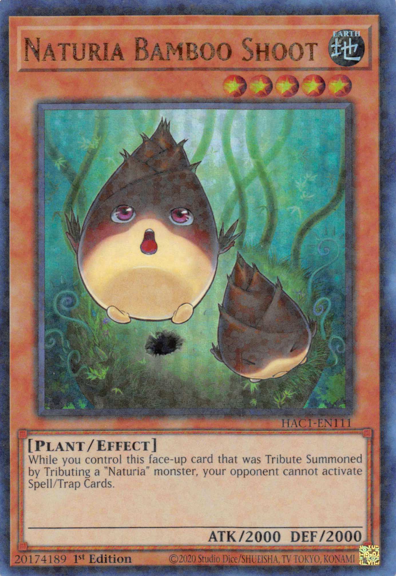 Naturia Bamboo Shoot (Duel Terminal) [HAC1-EN111] Parallel Rare | Devastation Store