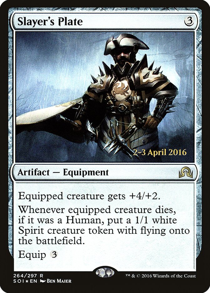 Slayer's Plate [Shadows over Innistrad Prerelease Promos] - Devastation Store | Devastation Store