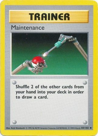 Maintenance (83/102) [Base Set Shadowless Unlimited] | Devastation Store