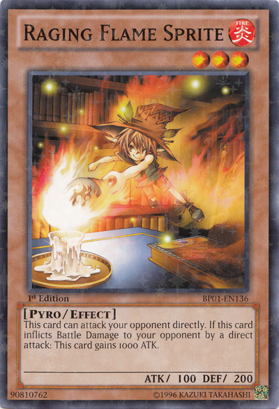 Raging Flame Sprite [BP01-EN136] Starfoil Rare | Devastation Store
