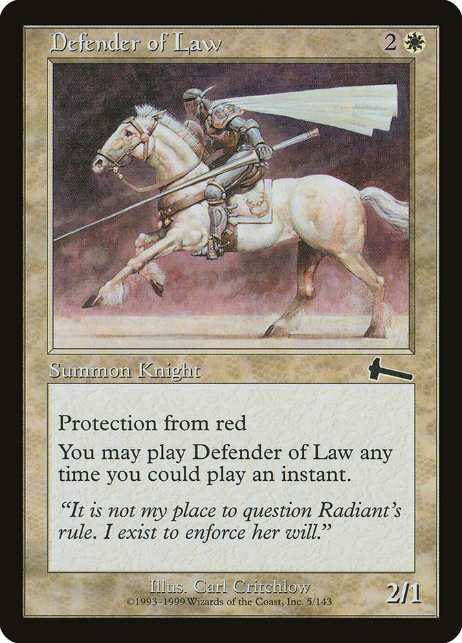 Defender of Law [Urza's Legacy] | Devastation Store