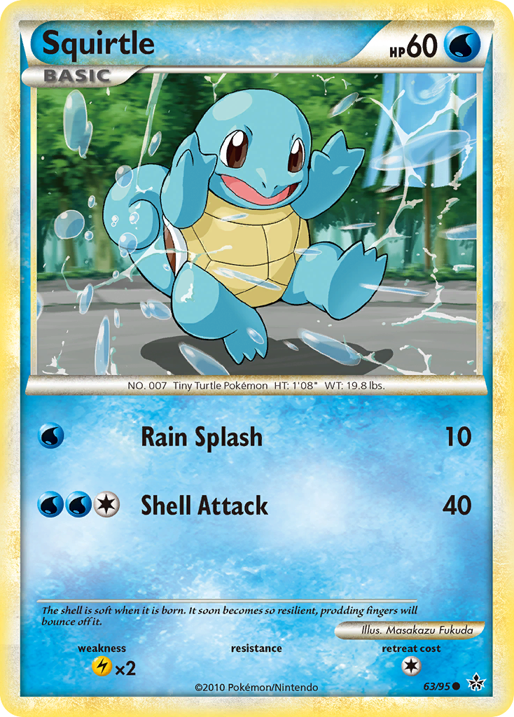 Squirtle (63/95) [HeartGold & SoulSilver: Unleashed] | Devastation Store