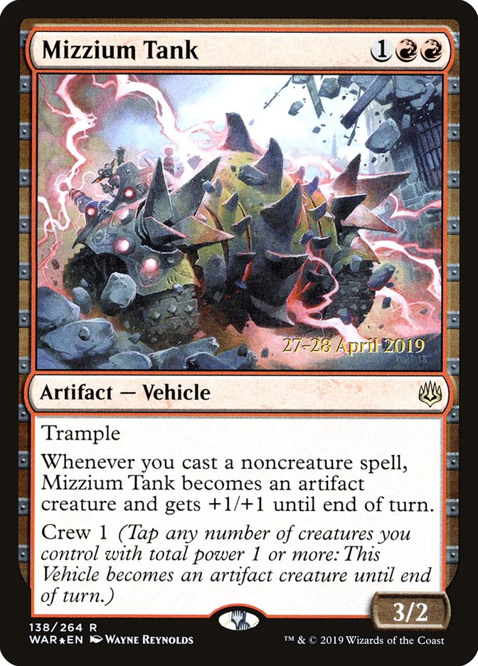 Mizzium Tank  [War of the Spark Prerelease Promos] | Devastation Store