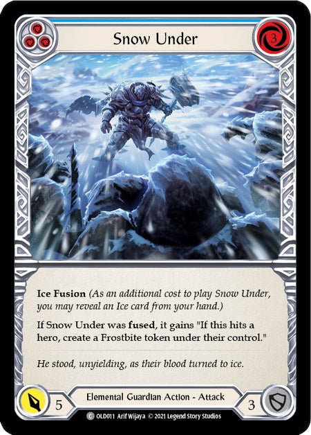Snow Under (Blue) [OLD011] (Tales of Aria Oldhim Blitz Deck)  1st Edition Normal | Devastation Store