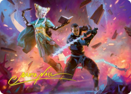 Explosive Entry Art Card (Gold-Stamped Signature) [Kamigawa: Neon Dynasty Art Series] | Devastation Store