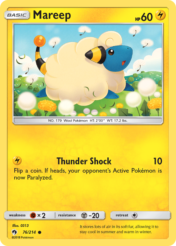 Mareep (76/214) [Sun & Moon: Lost Thunder] | Devastation Store