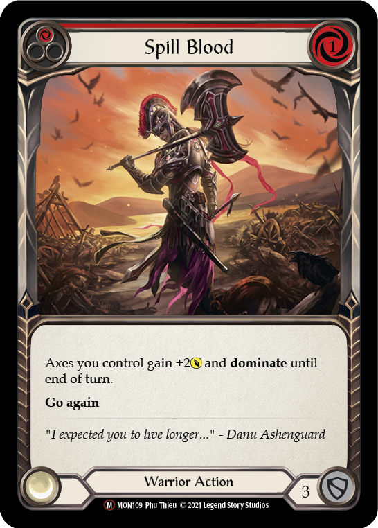 Spill Blood (Rainbow Foil) [U-MON109-RF] Unlimited Edition Rainbow Foil | Devastation Store