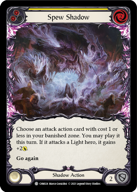 Spew Shadow (Yellow) [CHN024] (Monarch Chane Blitz Deck) | Devastation Store