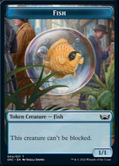 Fish // Wizard Double-sided Token [Streets of New Capenna Tokens] | Devastation Store