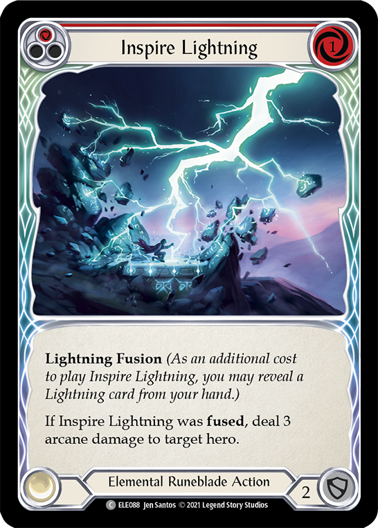 Inspire Lightning (Red) [ELE088] (Tales of Aria)  1st Edition Rainbow Foil | Devastation Store
