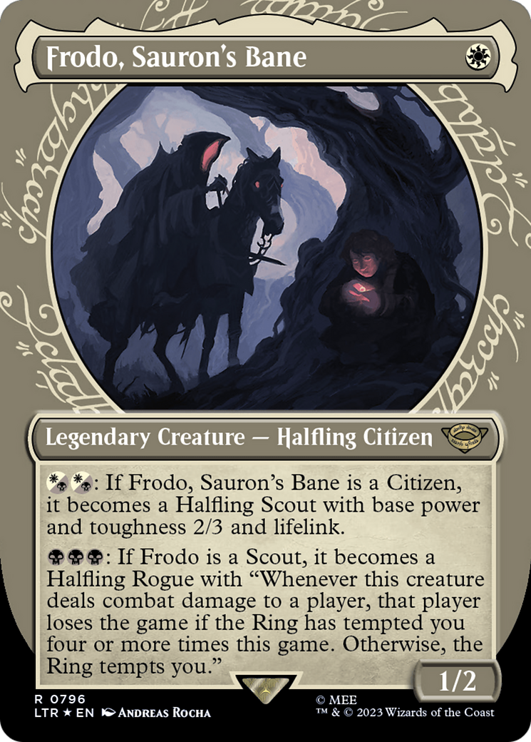 Frodo, Sauron's Bane (Showcase) (Surge Foil) [The Lord of the Rings: Tales of Middle-Earth] | Devastation Store
