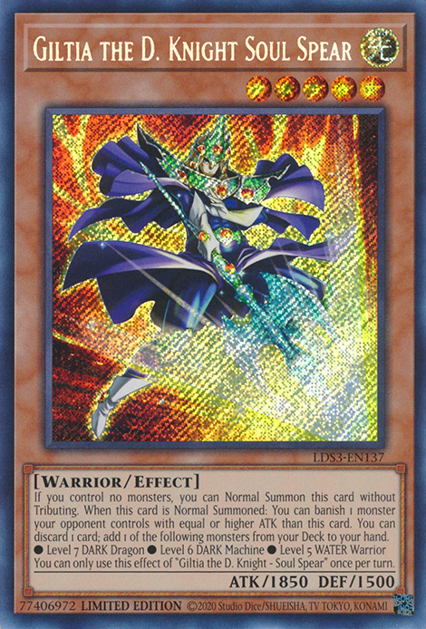 Giltia the D. Knight Soul Spear [LDS3-EN137] Secret Rare | Devastation Store