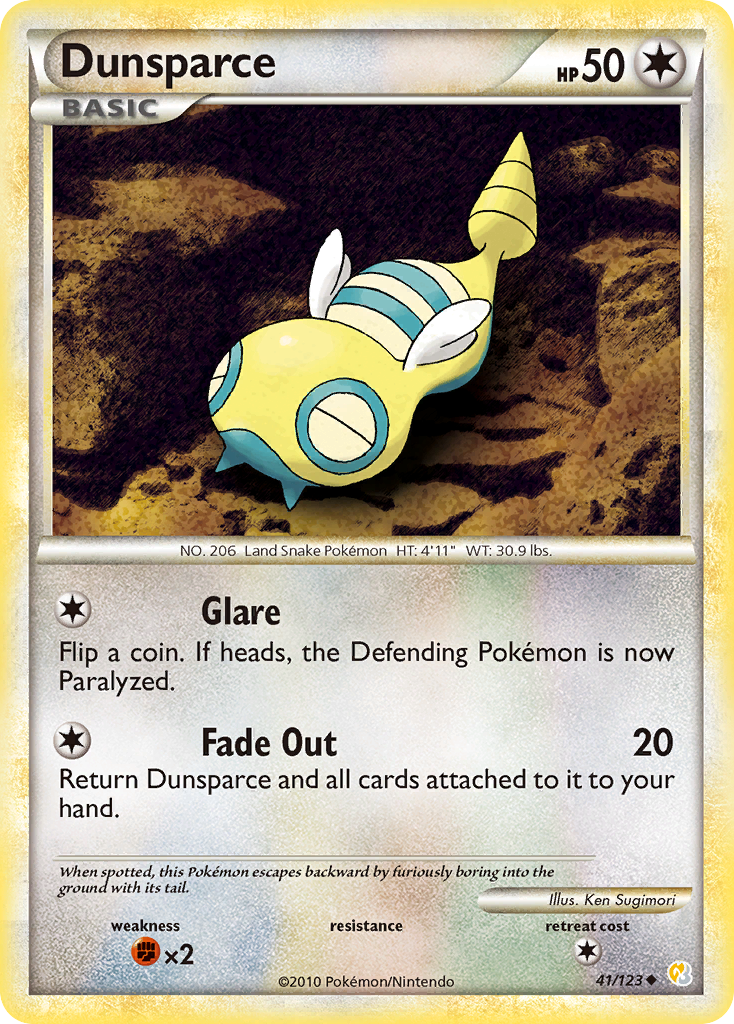 Dunsparce (41/123) [HeartGold & SoulSilver: Base Set] | Devastation Store