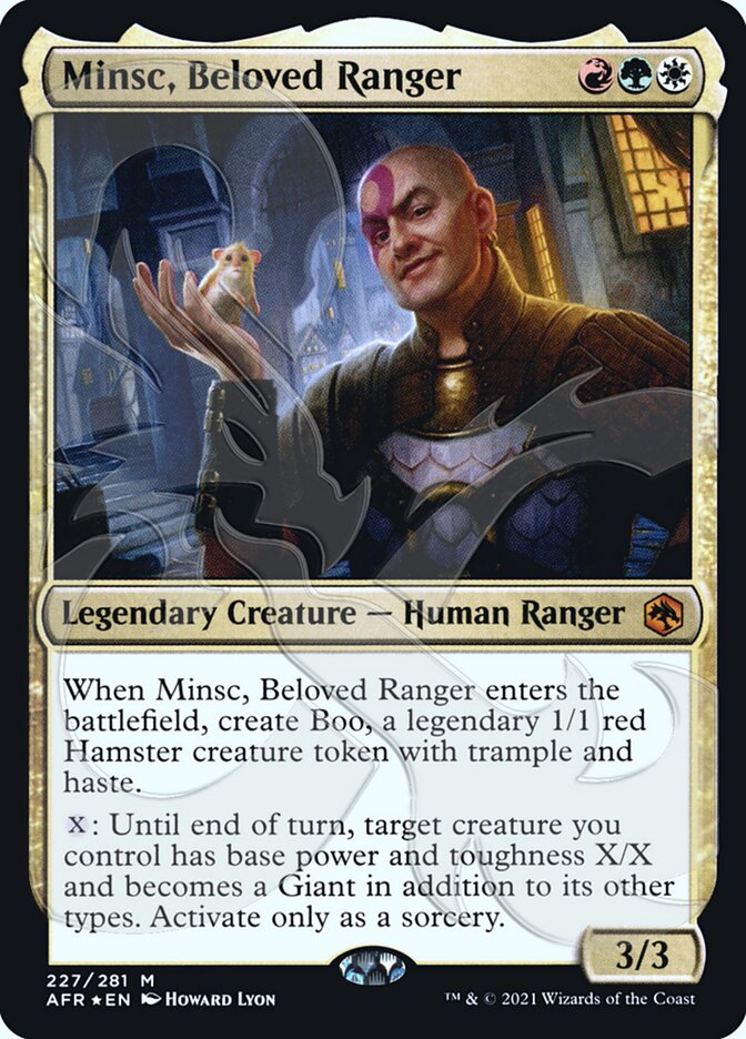 Minsc, Beloved Ranger (Ampersand Promo) [Dungeons & Dragons: Adventures in the Forgotten Realms Promos] | Devastation Store