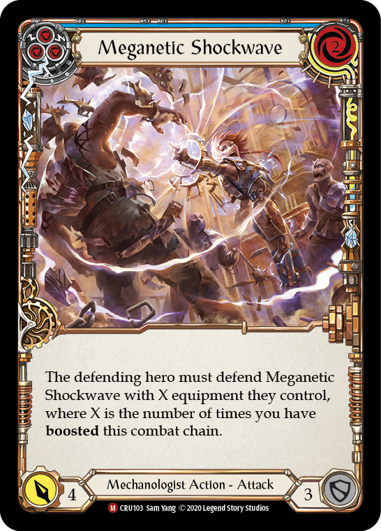 Meganetic Shockwave [CRU103] 1st Edition Rainbow Foil - Devastation Store | Devastation Store