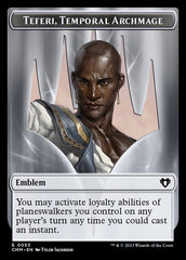 City's Blessing // Emblem - Teferi, Temporal Archmage Double-Sided Token [Commander Masters Tokens] | Devastation Store