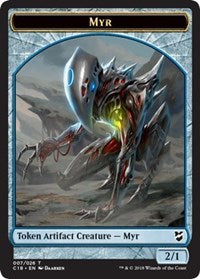 Myr (007) // Construct (020) Double-sided Token [Commander 2018 Tokens] | Devastation Store