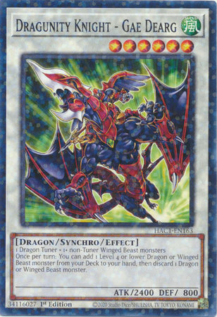 Dragunity Knight - Gae Dearg (Duel Terminal) [HAC1-EN163] Common | Devastation Store