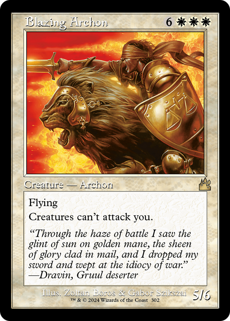 Blazing Archon (Retro Frame) [Ravnica Remastered] | Devastation Store