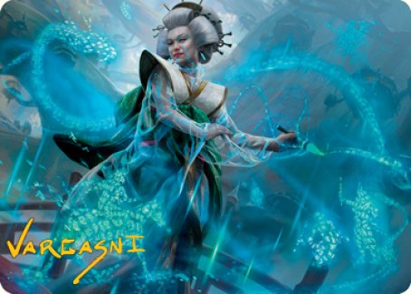 Bearer of Memory Art Card (Gold-Stamped Signature) [Kamigawa: Neon Dynasty Art Series] | Devastation Store