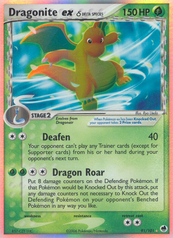 Dragonite ex (91/101) (Delta Species) [EX: Dragon Frontiers] | Devastation Store