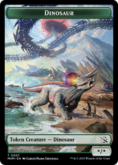 Warrior // Dinosaur Double-Sided Token [March of the Machine Tokens] | Devastation Store