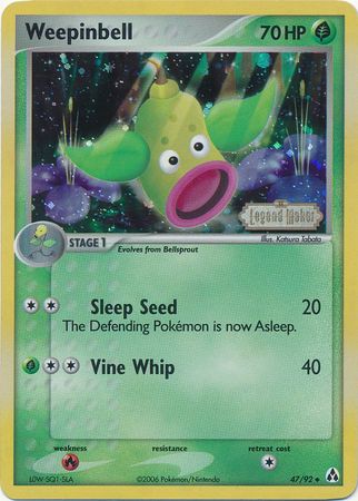 Weepinbell (47/92) (Stamped) [EX: Legend Maker] | Devastation Store