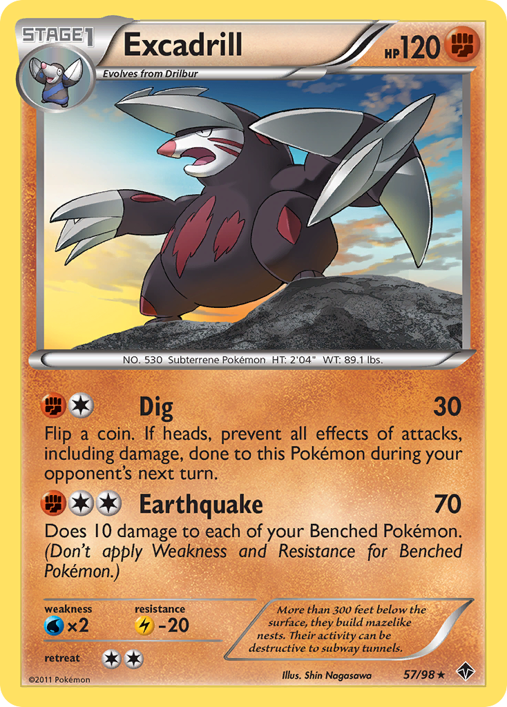 Excadrill (57/98) [Black & White: Emerging Powers] | Devastation Store