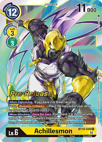 Achillesmon [BT10-040] [Xros Encounter Pre-Release Cards] | Devastation Store