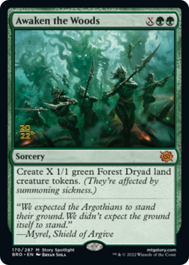 Awaken the Woods [The Brothers' War Prerelease Promos] | Devastation Store