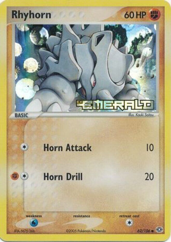 Rhyhorn (62/106) (Stamped) [EX: Emerald] | Devastation Store