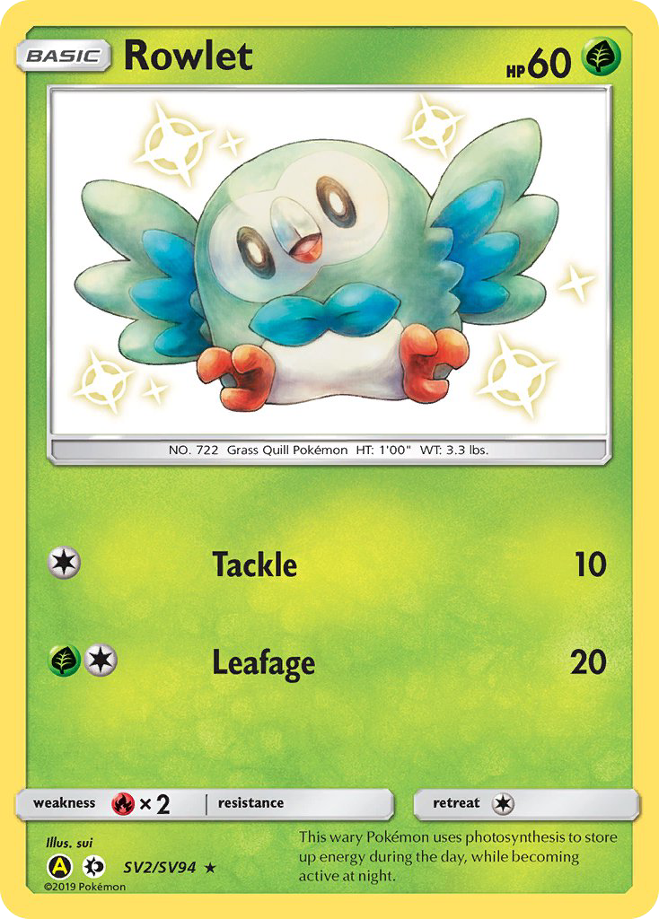 Rowlet (SV2/SV94) [Sun & Moon: Hidden Fates - Shiny Vault] | Devastation Store