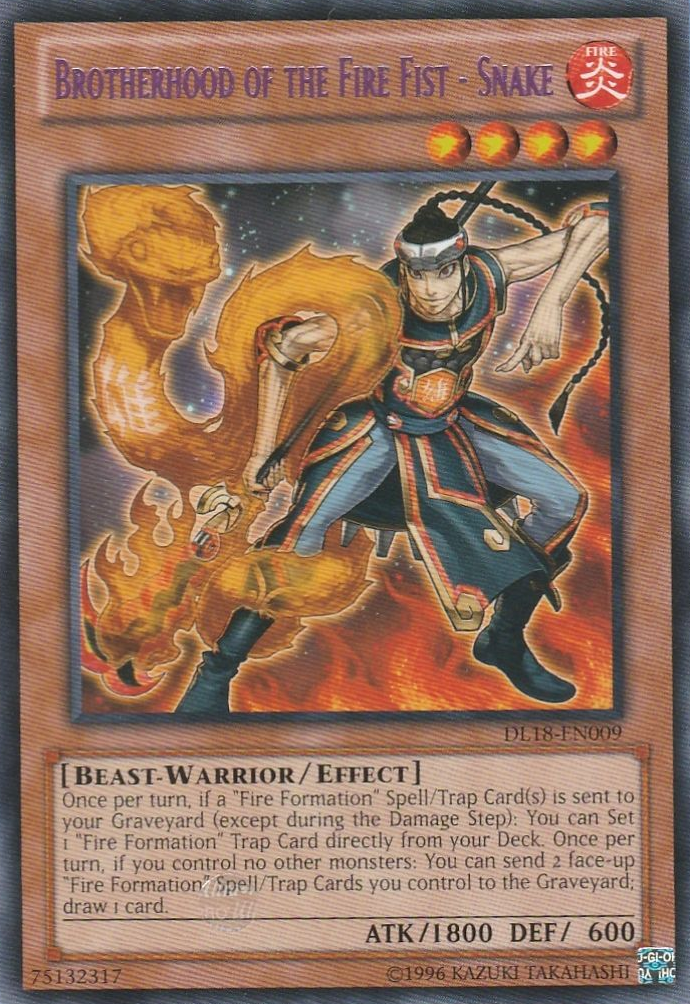 Brotherhood of the Fire Fist - Snake (Purple) [DL18-EN009] Rare | Devastation Store