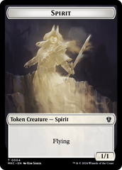 Spirit // Phyrexian Germ Double-Sided Token [Murders at Karlov Manor Commander Tokens] | Devastation Store