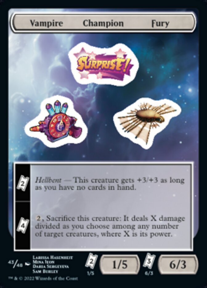 Vampire Champion Fury [Unfinity Stickers] | Devastation Store