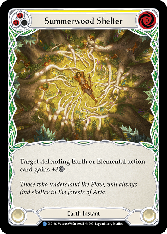 Summerwood Shelter (Yellow) [ELE126] (Tales of Aria)  1st Edition Rainbow Foil | Devastation Store