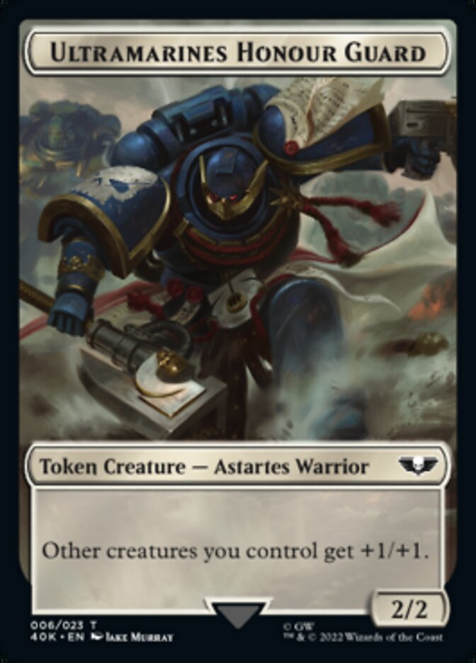 Soldier (003) // Ultramarines Honour Guard Double-sided Token (Surge Foil) [Universes Beyond: Warhammer 40,000 Tokens] | Devastation Store