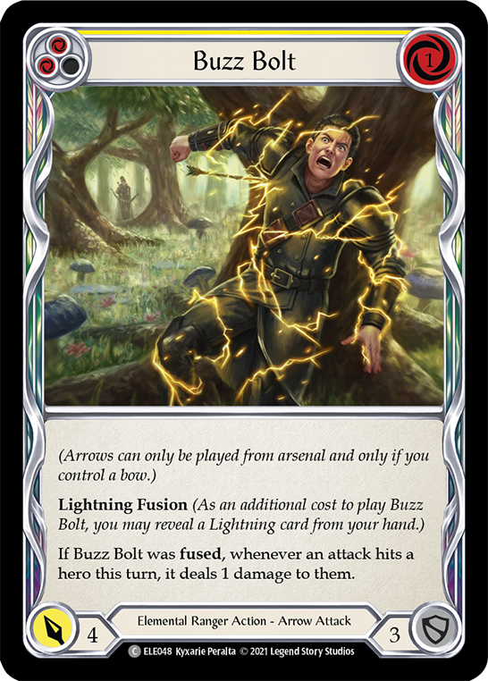 Buzz Bolt (Yellow) [ELE048] (Tales of Aria)  1st Edition Rainbow Foil | Devastation Store