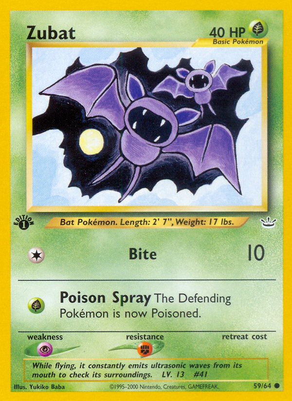 Zubat (59/64) [Neo Revelation 1st Edition] | Devastation Store